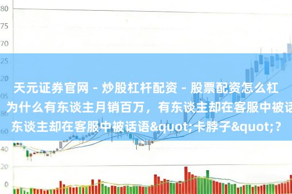 天元证券官网 - 炒股杠杆配资 - 股票配资怎么杠杆 寂然站卖家的分水岭：为什么有东谈主月销百万，有东谈主却在客服中被话语"卡脖子"？