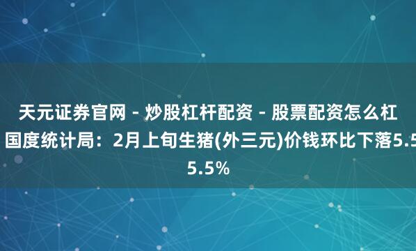 天元证券官网 - 炒股杠杆配资 - 股票配资怎么杠杆 国度统计局：2月上旬生猪(外三元)价钱环比下落5.5%