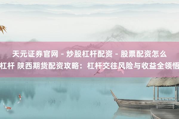 天元证券官网 - 炒股杠杆配资 - 股票配资怎么杠杆 陕西期货配资攻略：杠杆交往风险与收益全领悟