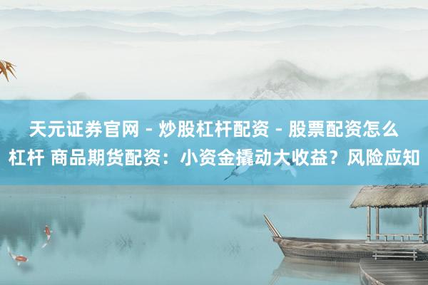 天元证券官网 - 炒股杠杆配资 - 股票配资怎么杠杆 商品期货配资：小资金撬动大收益？风险应知