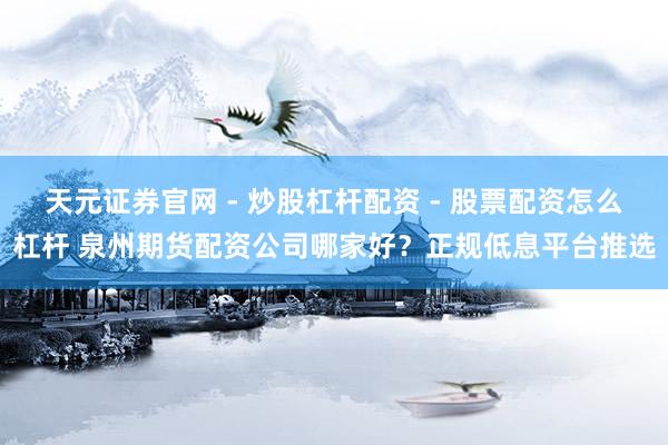 天元证券官网 - 炒股杠杆配资 - 股票配资怎么杠杆 泉州期货配资公司哪家好?正规低息平台推选